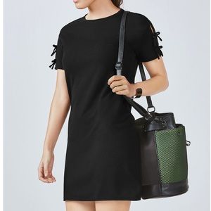 Fabletics | Black Tie Sleeve Yani Mini Dress